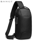 BANGE Hot Chest Bag New Anti-thief Men Crossbody Bag Waterproof Shoulder Bags USB Charging Short Trip For Male Travel Pack