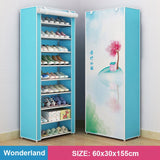 Multi-layer Simple Shoe Cabinet DIY Assembled Space-saving Shoe Organizer Shelf Home Dorm Storage Closet Dustproof Shoes Rack