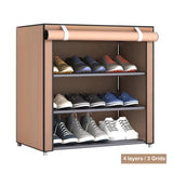 Multi-layer Simple Shoe Cabinet DIY Assembled Space-saving Shoe Organizer Shelf Home Dorm Storage Closet Dustproof Shoes Rack