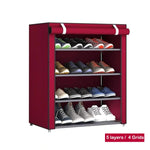 Multi-layer Simple Shoe Cabinet DIY Assembled Space-saving Shoe Organizer Shelf Home Dorm Storage Closet Dustproof Shoes Rack