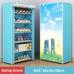 Multi-layer Simple Shoe Cabinet DIY Assembled Space-saving Shoe Organizer Shelf Home Dorm Storage Closet Dustproof Shoes Rack