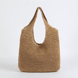 Fashion Rattan Women Shoulder Bags Wikcer Woven Female Handbags Large Capacity Summer Beach Straw Bags Casual Tote Purses 2021