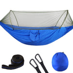 2021 Camping Hammock with Mosquito Net Pop-Up Light Portable Outdoor Parachute Hammocks Swing Sleeping Hammock Camping Stuff