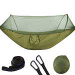 2021 Camping Hammock with Mosquito Net Pop-Up Light Portable Outdoor Parachute Hammocks Swing Sleeping Hammock Camping Stuff