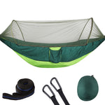 2021 Camping Hammock with Mosquito Net Pop-Up Light Portable Outdoor Parachute Hammocks Swing Sleeping Hammock Camping Stuff