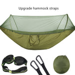 2021 Camping Hammock with Mosquito Net Pop-Up Light Portable Outdoor Parachute Hammocks Swing Sleeping Hammock Camping Stuff