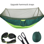 2021 Camping Hammock with Mosquito Net Pop-Up Light Portable Outdoor Parachute Hammocks Swing Sleeping Hammock Camping Stuff