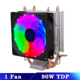 Efficient Cooling CPU Cooler Fan 3pin For Intel LGA 1150 1151 1155 1156 775 1200 AMD AM3 AM4 Quiet Ventilador Silent Radiator