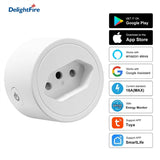 Brazil Smart Socket WIFi Smart Plug With Tuya SmartLife Power Timer Voice Control 16A Surge protector Work For Alexa Google Home